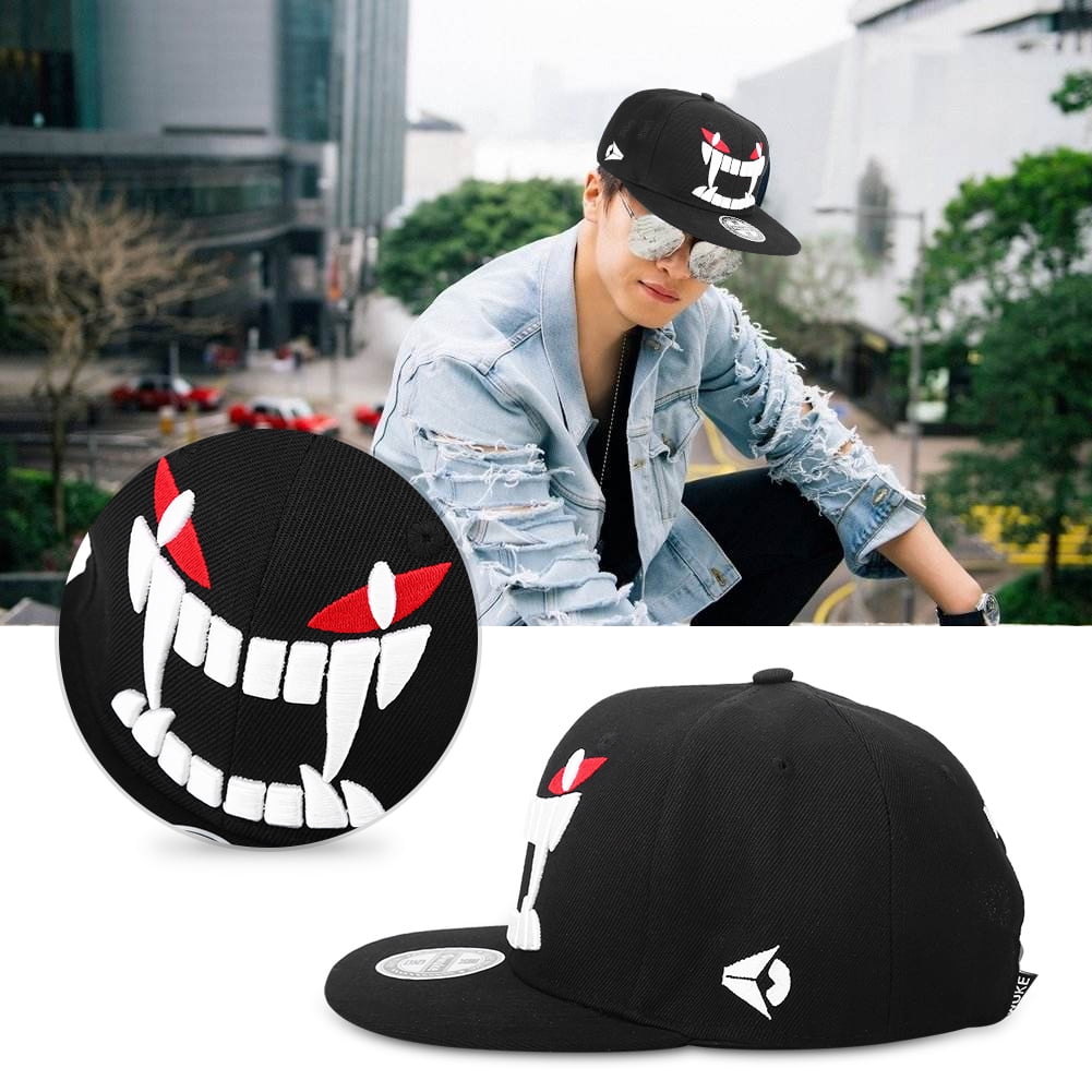 Unisex Adjustable Black Sport Baseball Cap Outdoor Hiphop Style Hat with Embroidery Picture