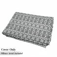 thumbnail image 5 of Black and White Floor Pillow Lounger Cover, Monochrome Ikat Pattern Bohemian Chevron Modern Scribble Print, Nap Mat Printed Fabric Case for 5 Pillows, 88" x 36", White and Charcoal Grey, by Ambesonne, 5 of 5