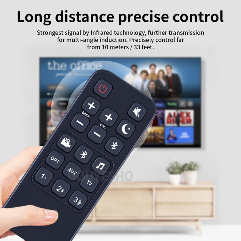 Replacement Wireless Remote Control For Polk Soundbar - Fits Signa S1, S2, S3 (RE62141)