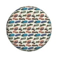 thumbnail image 3 of Spare Tire Cover, Train Wheel Cover Tire Covers for Trailers Car Truck Camper Universal Tire Covering Fits Diameter 17 inch, 3 of 7