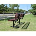 thumbnail image 3 of LifeYard Outdoor Bench w/ Backrest, 72in, Steel Bench, Expanded Metal, Brown, 3 of 7
