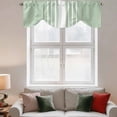 thumbnail image 2 of Sage Green White Stripe Tie Up Valance Curtains for Windows, Kitchen Curtains Window Treatments, Modern Rustic Vertical Striped Short Window Shades Valances for Bedroom Bathroom Cafe 42"x18", 2 of 8