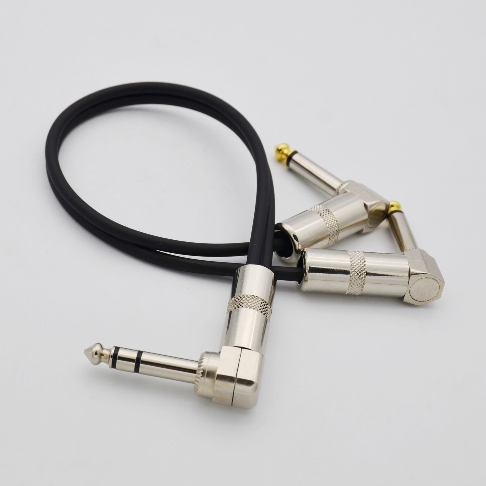 2,Y Audio cable cord Right Angle DUAL 6.35mm MONO male to 1/4 90°Right TRS Plug