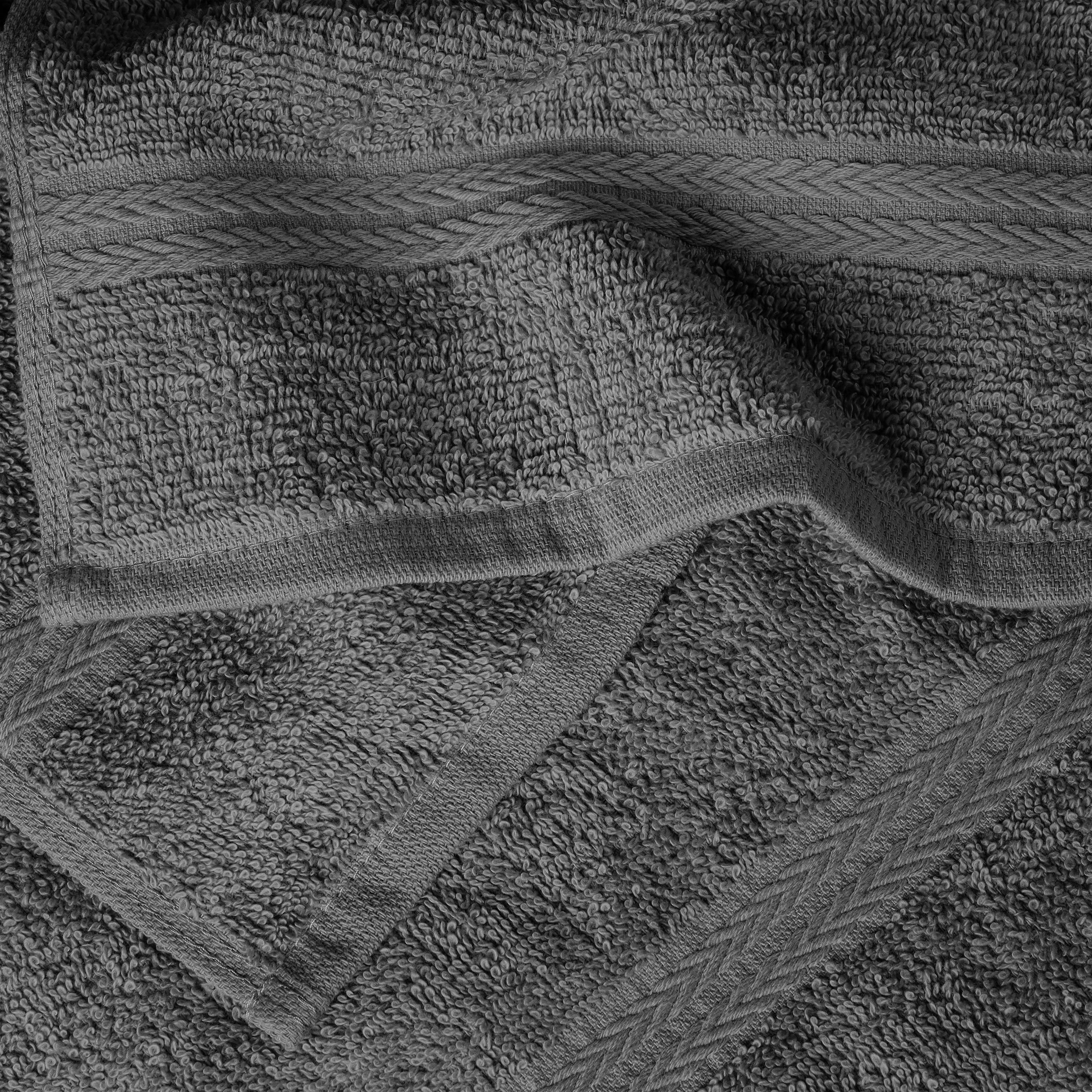 Superior Miami 100% Cotton Lightweight 6-Piece Towel Set, Charcoal