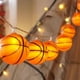 thumbnail image 1 of Guirnalda de luces LED con forma de bola | Luces decorativas de fútbol para fiestas infantiles | Funciona con pilas, 1,5 m, 10 LED | Colores naranja, blanco y café | Cumpleaños, bares, karaokes y, 1 of 6