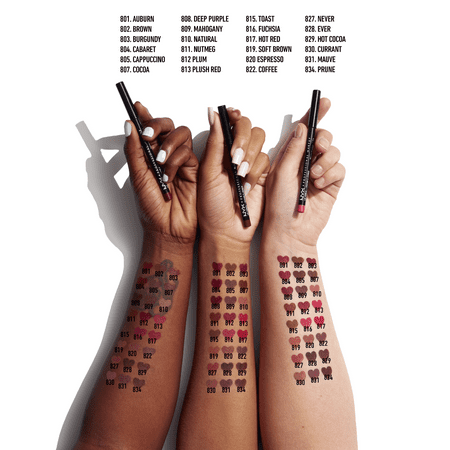 NYX Professional Makeup Slim Lip Pencil, Long-Lasting Creamy Lip Liner, Ever, 0.035 oz.