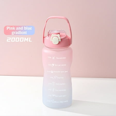 

Dezsed Motivational Water Bottle With Time Marker 32oz Squeezing Ejection Opening BPA Free With Leakproof Wide Mouth And Fast Water Flowing For Outdoor Sport on Clearance Pink