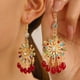 thumbnail image 4 of Pendientes para mujer, regalos para mujer, pendientes de moda de estilo étnico para mujer, pendientes únicos, pendientes festivos, joyería decorativa, anillo de aleación., 4 of 4