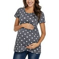 thumbnail image 4 of Enwejyy Women's Floral Print Polka Dot Breastfeeding Nursing Maternity Top T-shrits, 4 of 5