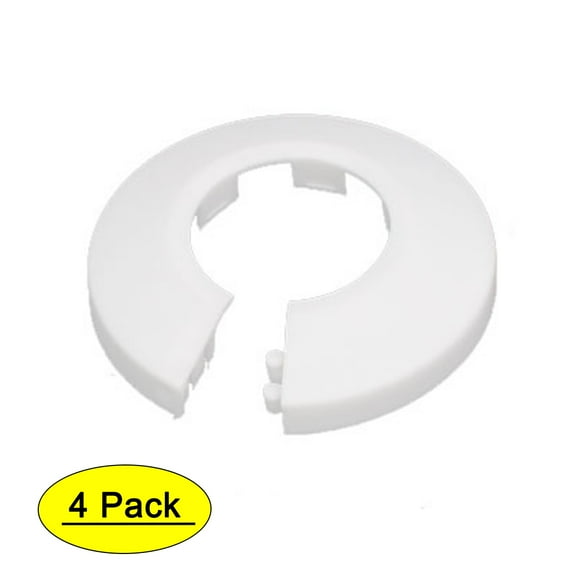 Unique Bargains 25mm Plastic Wall Flange Radiator Water Pipe Cover White 4Pcs