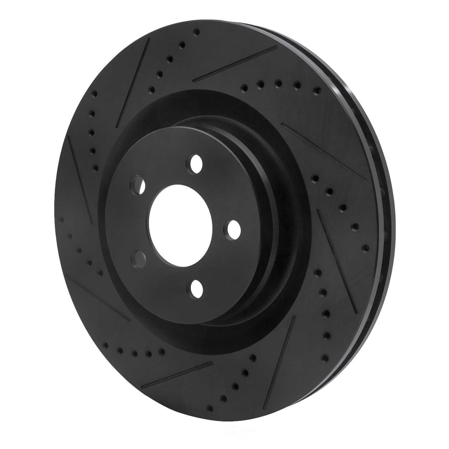 Dynamic Friction Company 633-39019L DFC Brake Rotor - Drilled And Slotted - Black