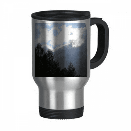 

Sunlight Dark Clouds Art Deco Fashion Travel Mug Flip Lid Stainless Steel Cup Car Tumbler Thermos
