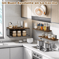 thumbnail image 4 of Repisas Flotantes Estantes YASHUBAO de Madera 3 Niveles, para Baño y dormitorio, Marrón, 4 of 7