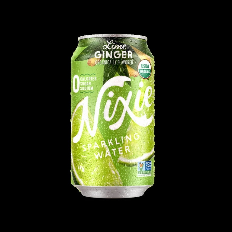 Nixie Sparkling Water Lime Ginger, 12 fl oz, Refreshing