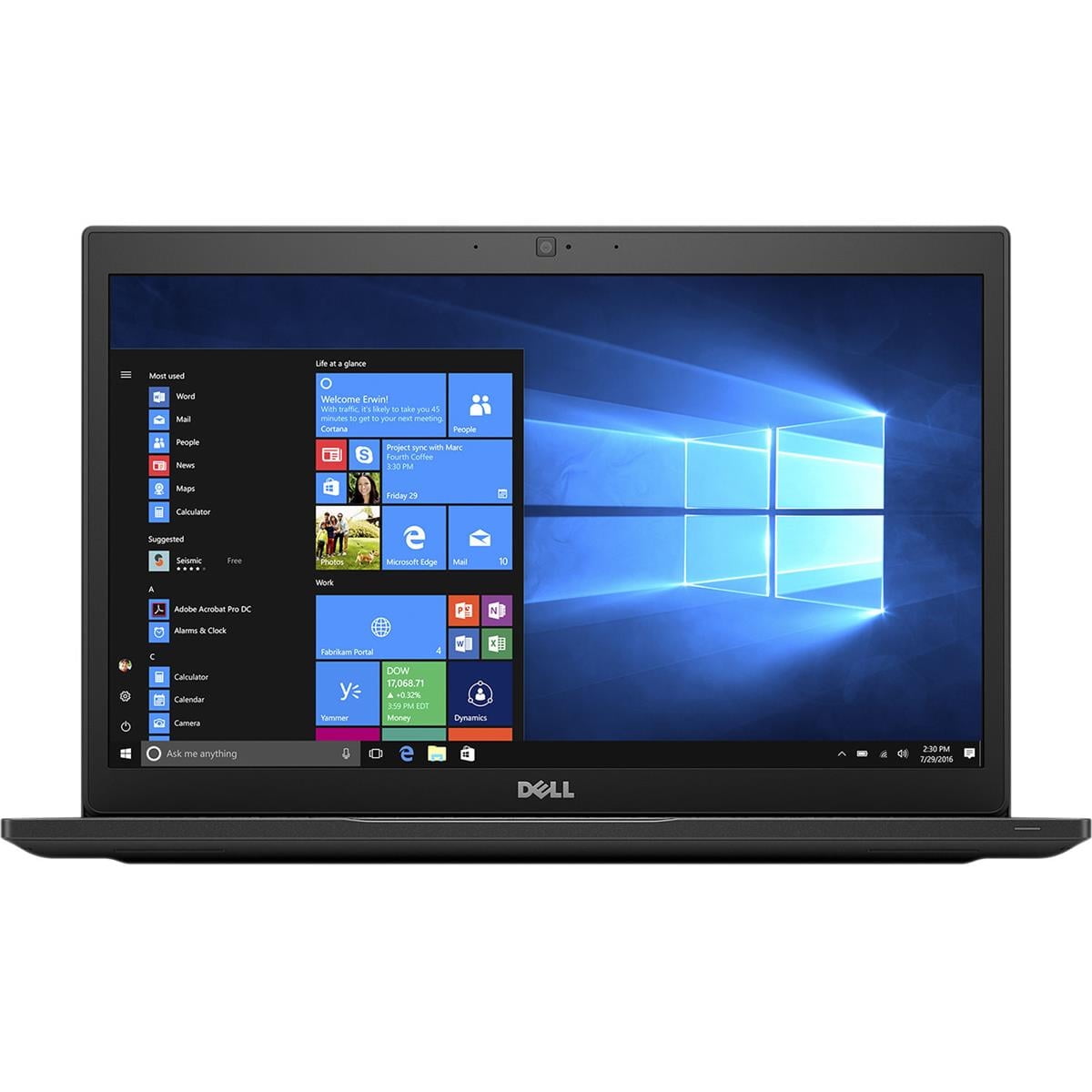 Dell Latitude 7480 Laptop, 14in FHD Display, Intel Core i7-6600U 2.6GHz Processor, 16GB DDR4 RAM, 512GB SSD, Windows 10 Pro, Black