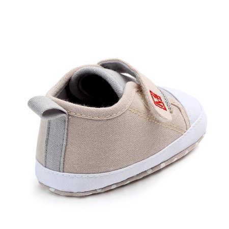 

Betiyuaoe Baby Sneakers Newborn Cute Boys Girls Canvas Letter First Walkers Soft Sole Shoes