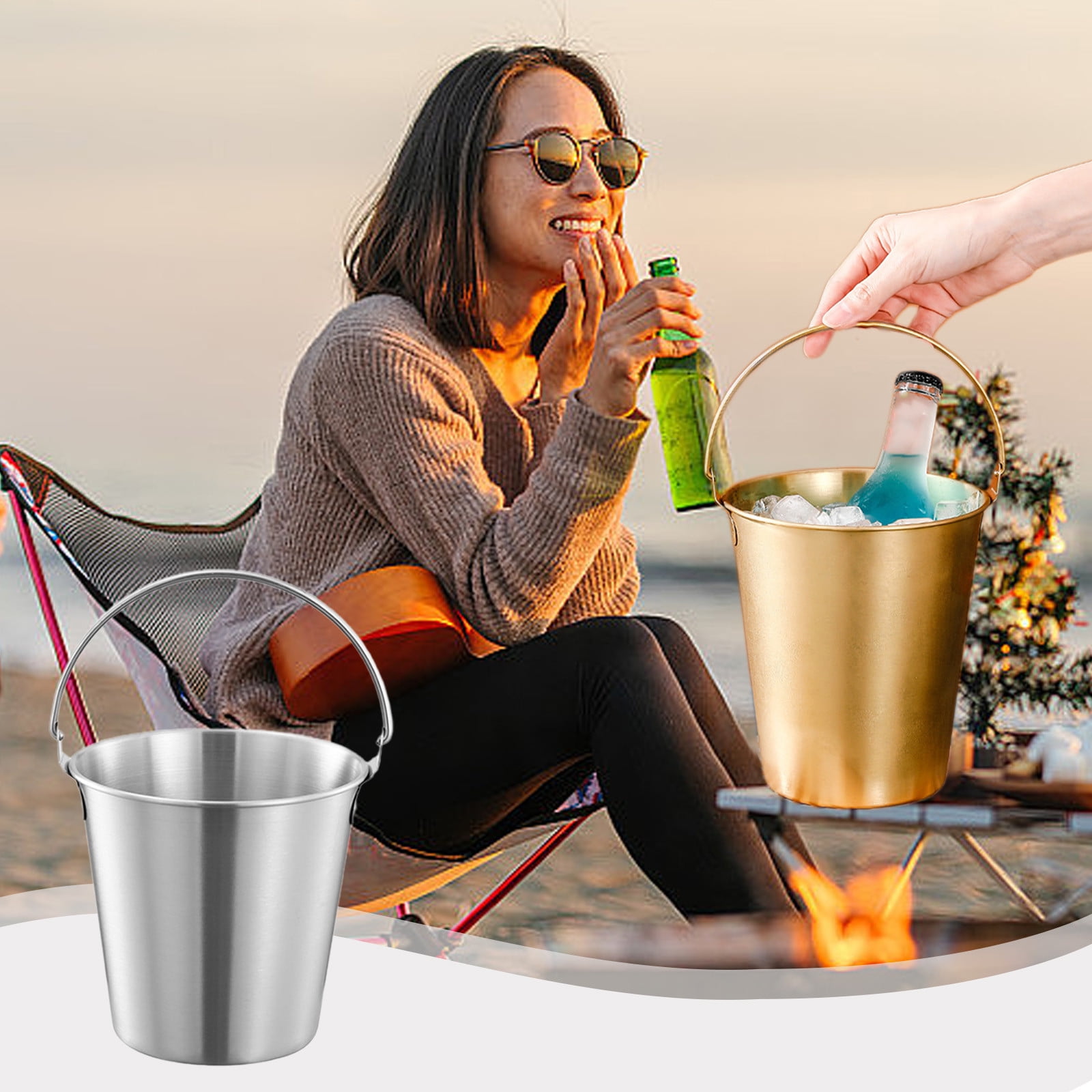 XYAIYT Premium Stainless Steel Ice Bucket for Champagne,Beer - Main Image