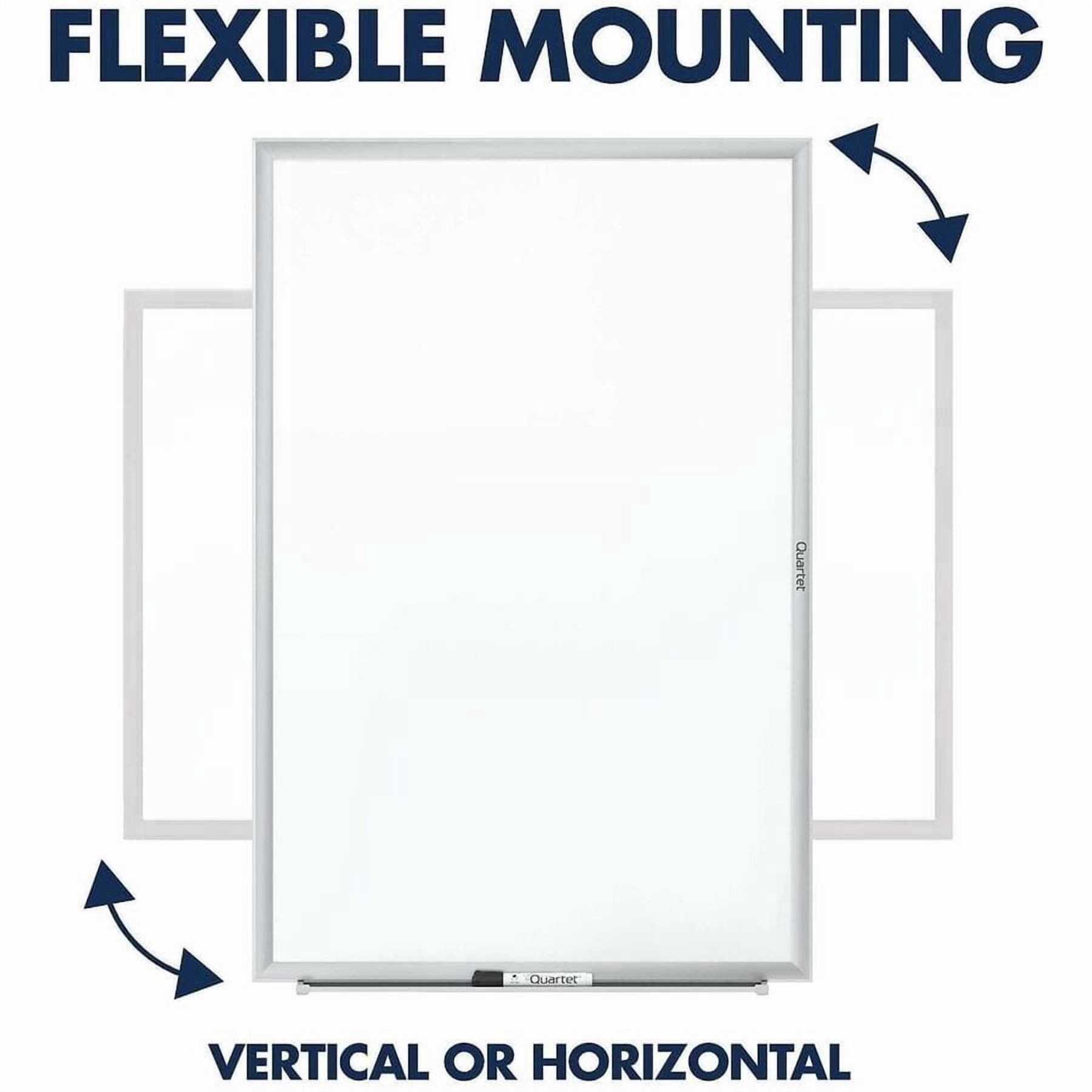 Quartet Classic Total Erase Dry-Erase Board, 24" x 18" (2' x 1.5'), Silver Aluminum Frame