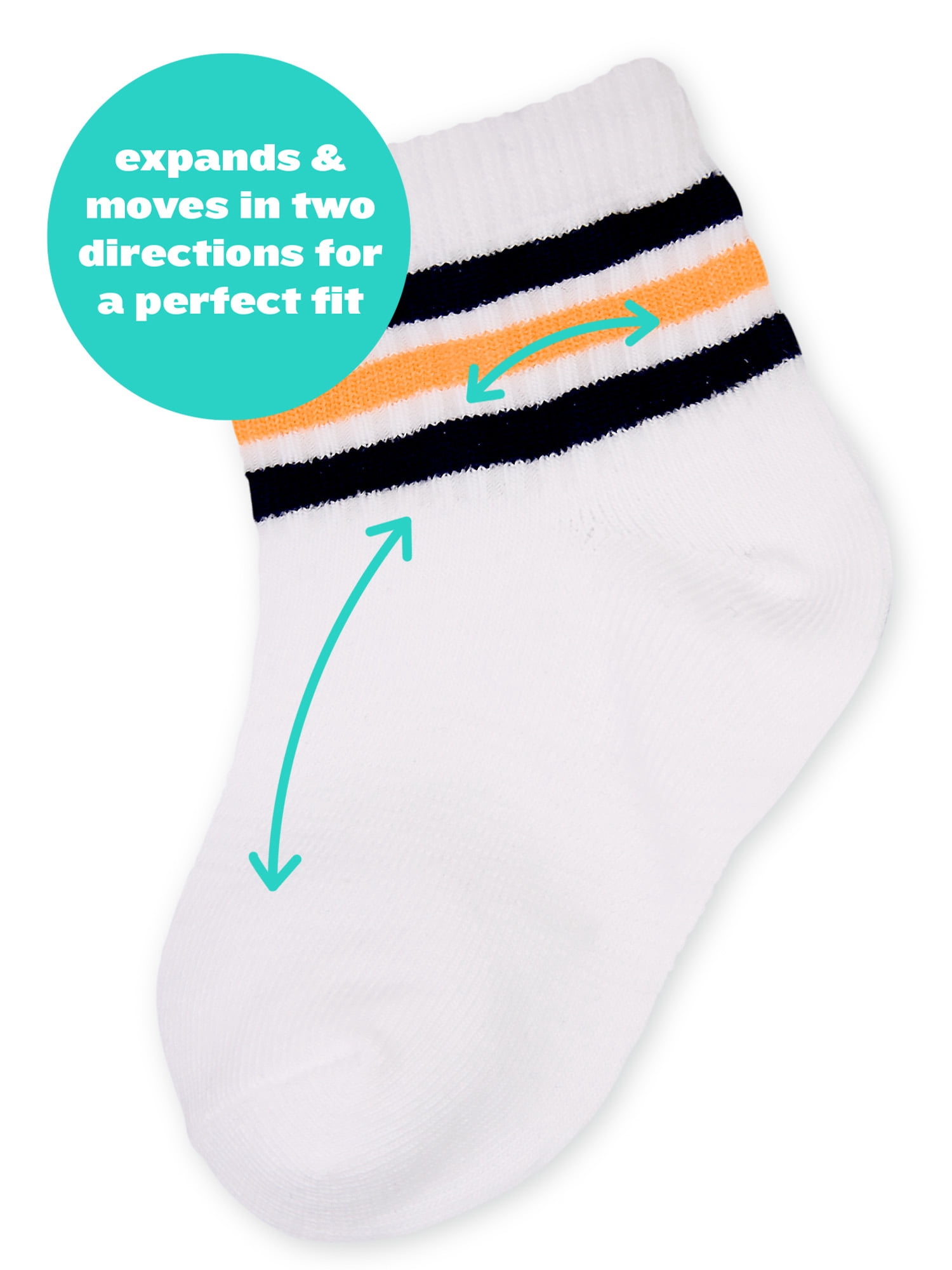 Fruit of the Loom Kid's Non Skid Grippers Retro Ankle Socks, Multicolor (20 Pack)