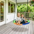 thumbnail image 4 of Gymax 40'' Flying Saucer Tree Swing Outdoor Play Set w/ Adjustable Ropes Colorful, 4 of 10