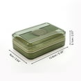 thumbnail image 4 of Unique Bargains 1 Pc Waterproof Soap Holder Double Layer with Cover Green Soap Holder for Bathroom 5.35"x3.54"x2.01", 4 of 6