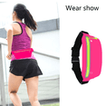 thumbnail image 4 of Riñonera ultradelgada para correr, riñonera ligera e impermeable para gimnasio, viajes, actividades al aire libre, rosa, 4 of 5