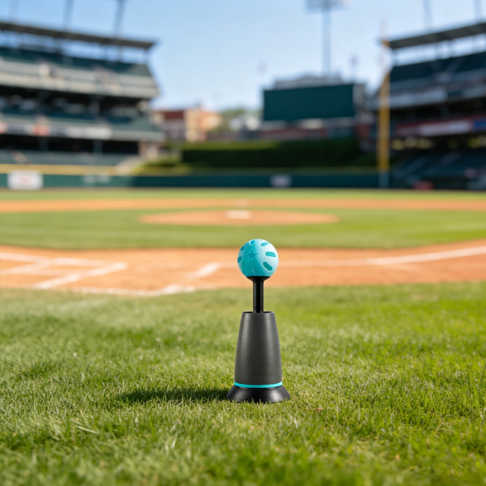 Baseballs Tee Popper, Durable Nylon Strength, Batting Tee for Baseball Softball All Skill Levels Home Training 1 Popper Ball Included
