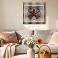 thumbnail image 6 of Canvas Wall Art Retro Mottled Canvas Art Print Country Star Farmhouse Black Buffalo Plaid Pictures Wall Decor for Living Room Bedroom Artwork Decorations Stretched Framed Ready to Hang 10"x10", 6 of 9