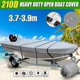 thumbnail image 1 of PENGXIANG Housse de Bateau Imperméable Remorquable Ouverte en Polyester 210D Oxford Durable et Résistante aux Déchirures Protection Extérieure Tout Temps s'Adapte 11.5-14.7 Pieds, 1 of 10