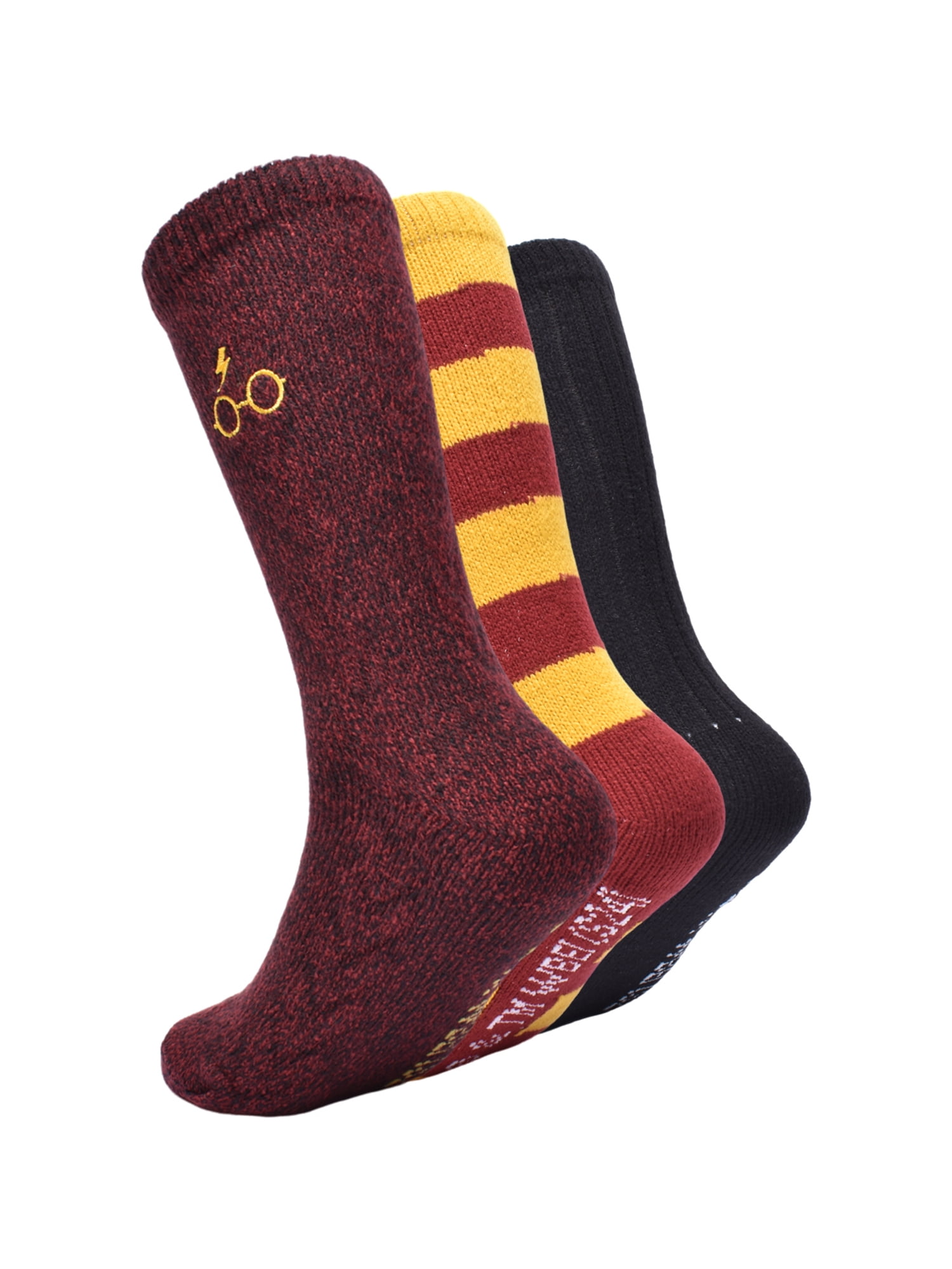 Warner Bros Harry Potter Women's' 3-Pack Boot Socks, Sock Size 9-11