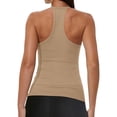 thumbnail image 5 of OIUUAK Women's Ribbed Crop Tank Tops, V Neck Racerback Camisole Summer Slim Fit Workout Yoga Gym Y2K Going Out Sleeveless 2026 Trendy Top, Khaki, 5 of 7