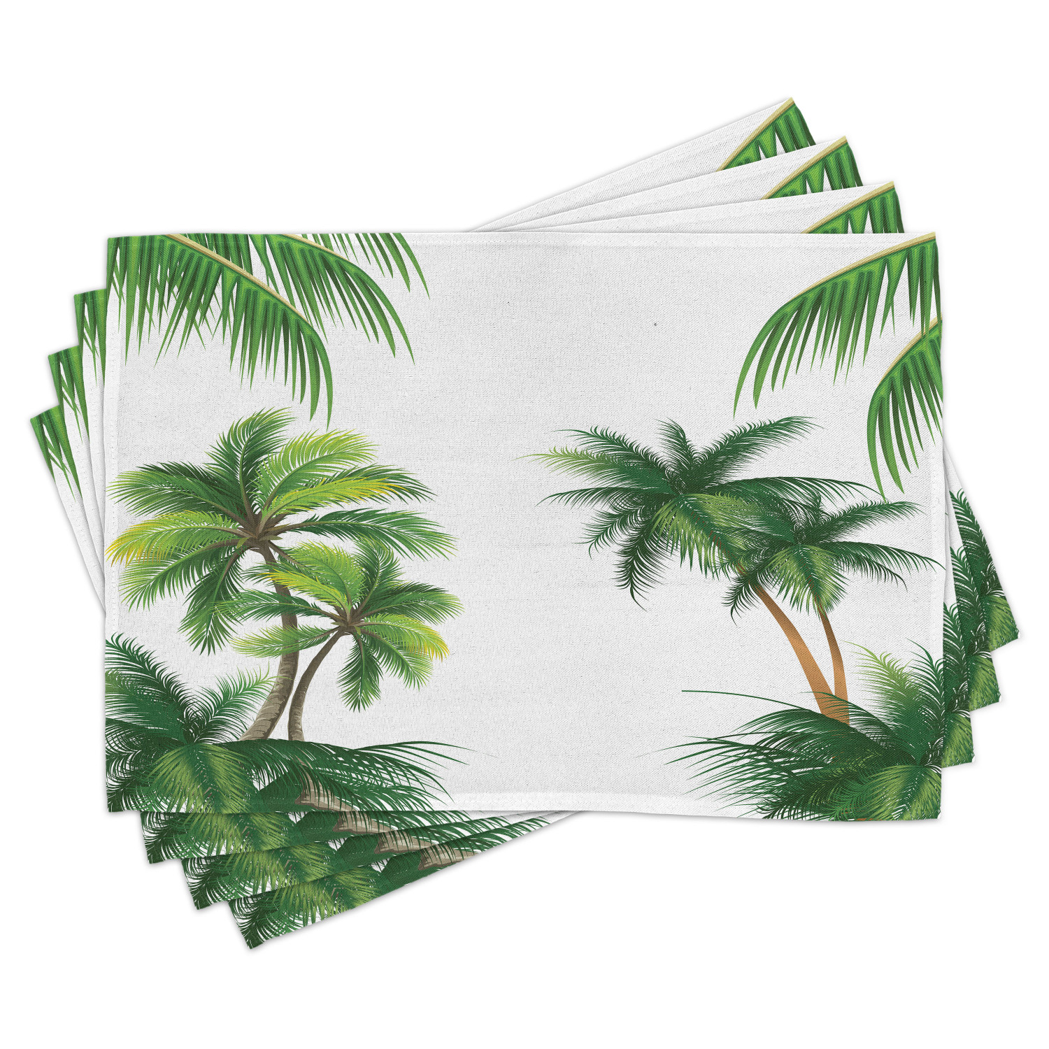 Tropical Placemats Set of 4 Coconut Palm Tree Nature Paradise Plants
