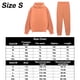 thumbnail image 2 of Conjunto de sudaderas deportivas para hombre, trajes de 2 piezas, trajes de chándal con capucha, chaqueta y pantalones deportivos informales (naranja), 2 of 5