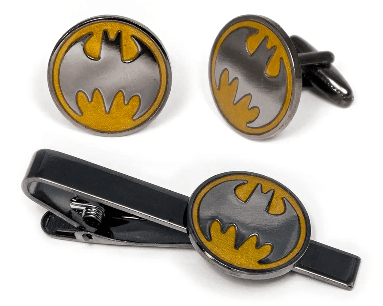 Batman Cufflinks, Superhero Tie Clip, Groomsmen Jewelry, Men's Wedding  Gifts 