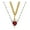 Golden, variant on Couple Necklace Cubic Zirconia Heart Matching Necklace Romantic Through The Heart Couple Jewelry for Him Her Valentine's Day Gift