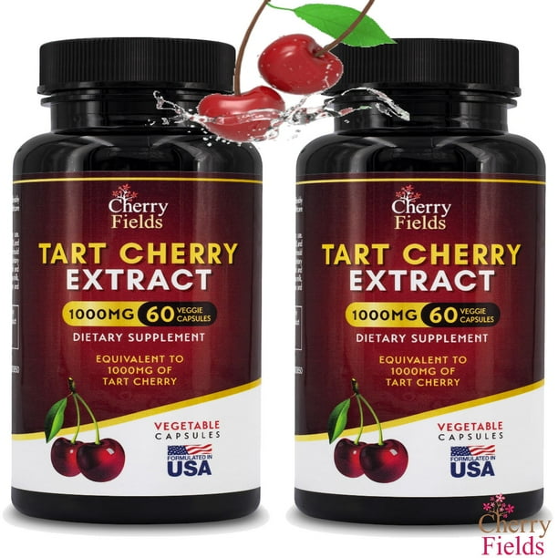 Cherry Fields Tart Cherry 1000 MG Extract Helps Lower Uric Acid