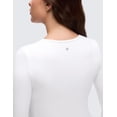 thumbnail image 5 of CRZ YOGA Butterluxe Maternity Long Sleeve Shirts Athletic Yoga Casual Pregnancy Womens Tee Tops Basic Soft, 5 of 7