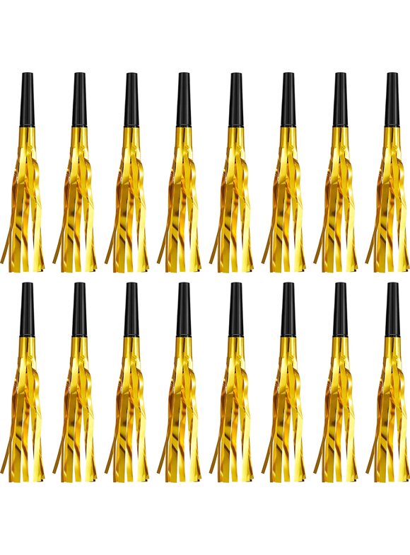 Beistle Metallic Noisemakers – Pack Of 20 Black/Silver Party Favors For New Year's, Celebrations & Events