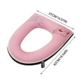 thumbnail image 3 of Soft Warm Foam Toilet Seat Cushion, Universal Fit for Round Elongated Toilets, Washable Non-Slip Design, Keeps You Comfortable Winter, Easy to Install Without Tools, C, 1pc, 3 of 6