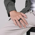 thumbnail image 4 of 14K Gold Plated Anti Anxiety Ring for Women Men Sun Star Moon Stainless Steel Fidget Ring Gold Spinner Ring Band with Black Box Packed, 4 of 7
