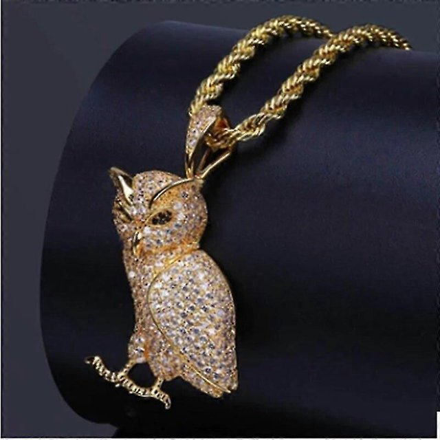 Hip Hop Trend Zircon Owl Necklace Pendant Men S Charm Pendant Necklace Casual Party Jewelry Gift---Product code 37416