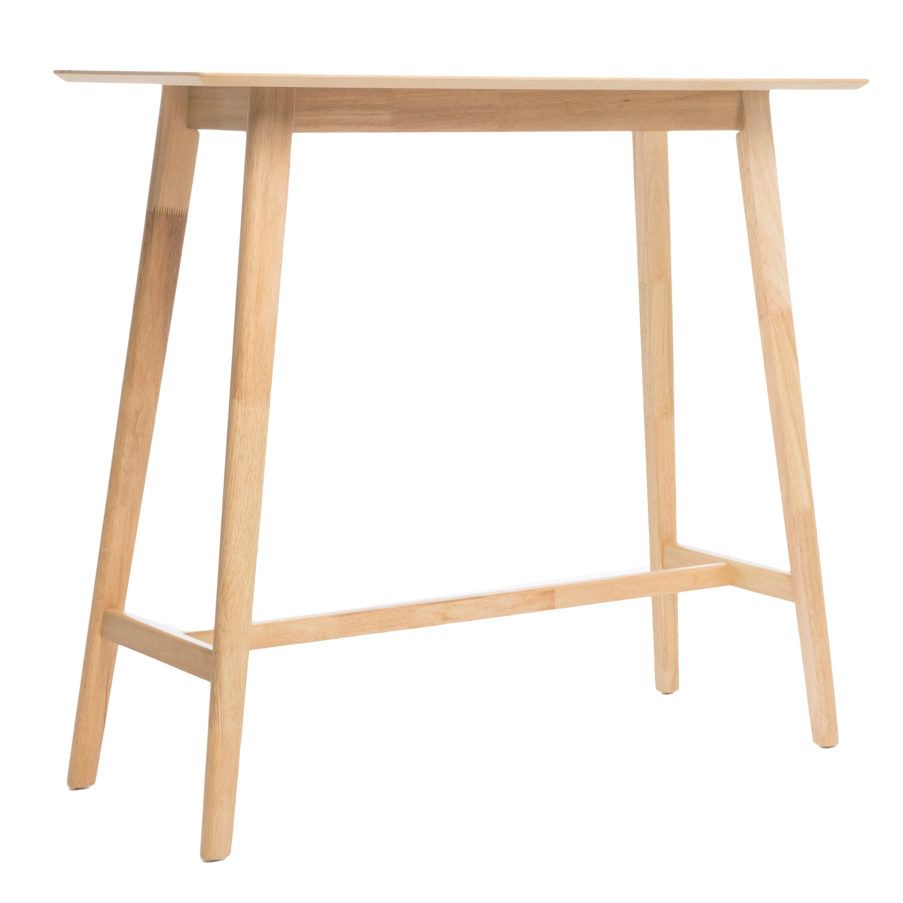 Wood Bar Table 47.24 x 17.72 x 42.01 Inch, Natural Oak Finish Counter Height Dining Table for Kitchen Bar