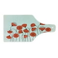 thumbnail image 2 of Flower Cutting Board, Poppy Flowers Blossom Art Deco Style Summertime Garden Modern Repetition, Tempered Glass Cutting and Serving Board, Wine Bottle Shape, Vermilion and Pearl, by Ambesonne, 2 of 5