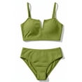 thumbnail image 4 of Traje de baño de 2 piezas para mujer, trajes de baño para mujer, bikini de dos piezas con espalda descubierta y vendaje, conjunto de ropa de playa para mujer, 4 of 5