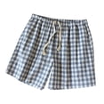 thumbnail image 3 of MKLEKYY Pantalones Cortos de Gimnasio para Mujer, de Primavera/Verano, Finos, Holgados, Cómodos y A Cuadros, para Estar En Casa., 3 of 3