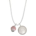 thumbnail image 1 of Delight Jewelry Silvertone Pink Softball with Stitching Spinner To the World You are a Mother Locket Necklace, 1 of 4