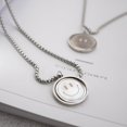 thumbnail image 4 of Conjunto de joyas con cara sonriente, collar con cara sonriente bañado en blanco Melos, 4 of 5