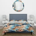 thumbnail image 3 of Designart "Classic Paisley Charm" Blue Paisley Bedding Covert Set - Bohemian & Eclectic Bed Set With 2 Shams, 3 of 5