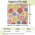 thumbnail image 2 of Pioneer Flower Floral Print Pattern Square Fitted Tablecloth with Elastic Edge,Square Table Cover,Washable Elastic Table Cover for Home Kitchen Party Decor 36"x36", 2 of 6