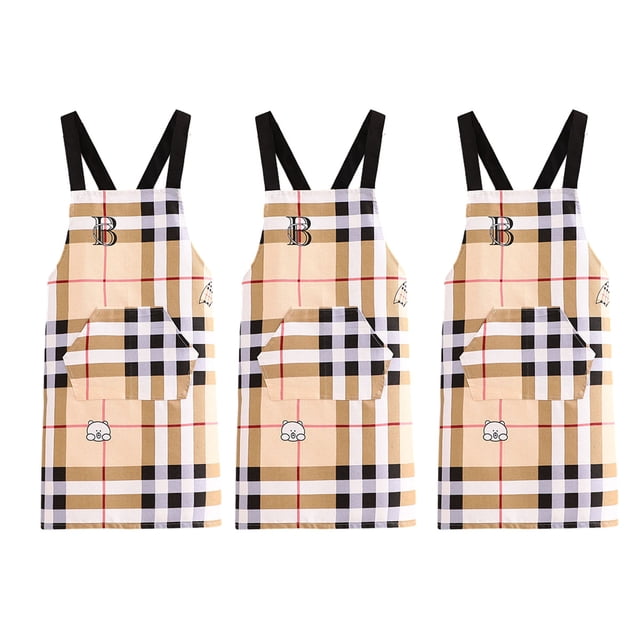 3 piezas de delantales de algodón reutilizables, nuevos delantales de lona, chaleco sin mangas de cocina para el hogar impermeable y a prueba de aceite